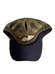Ponytail Relief Slot Hat - Camo