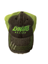 Load image into Gallery viewer, Ponytail Relief Slot Hat - Grey/Neon Green