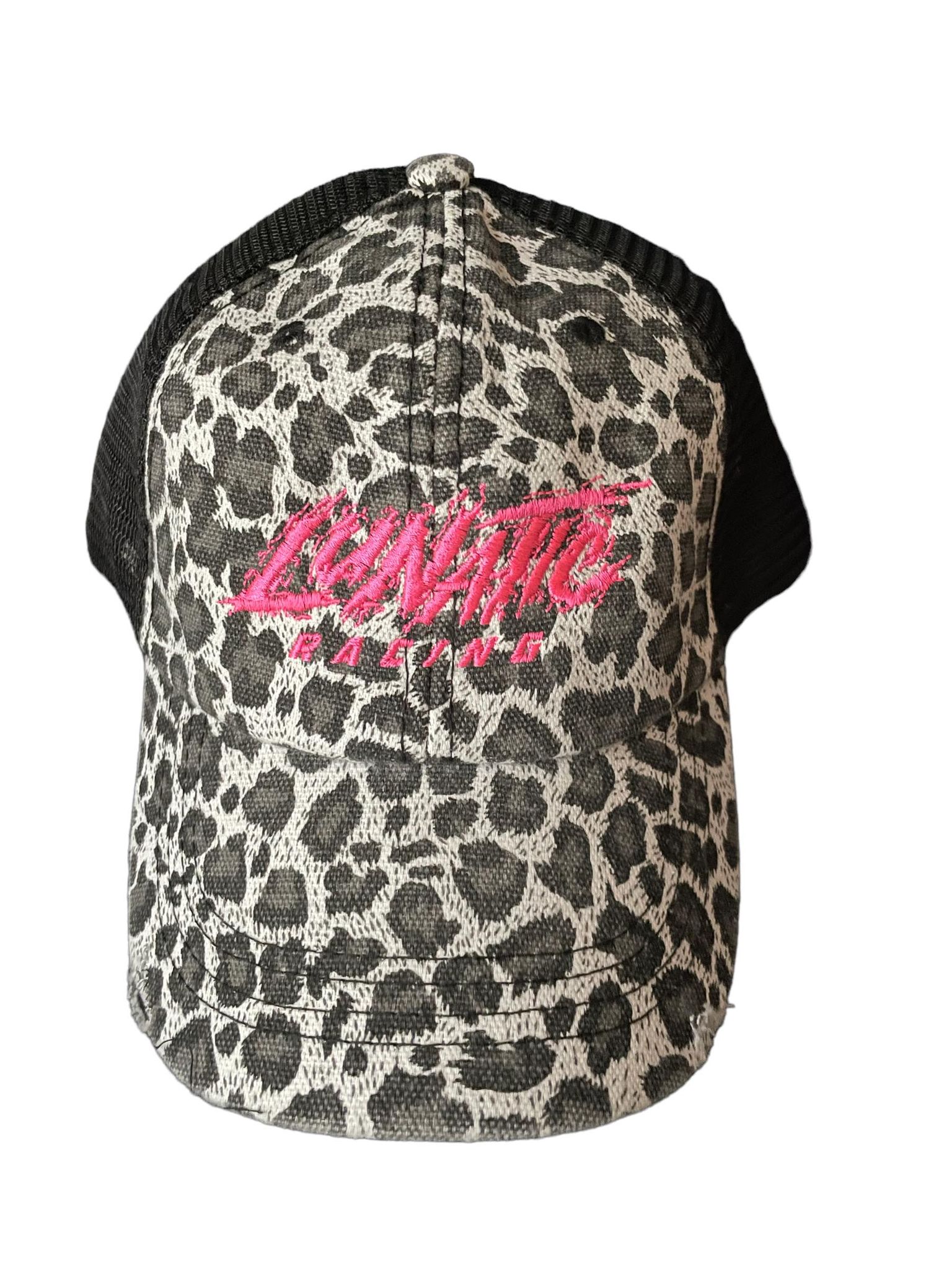 Ponytail Relief Slot Hat - Black & White Leopard – Lunatic