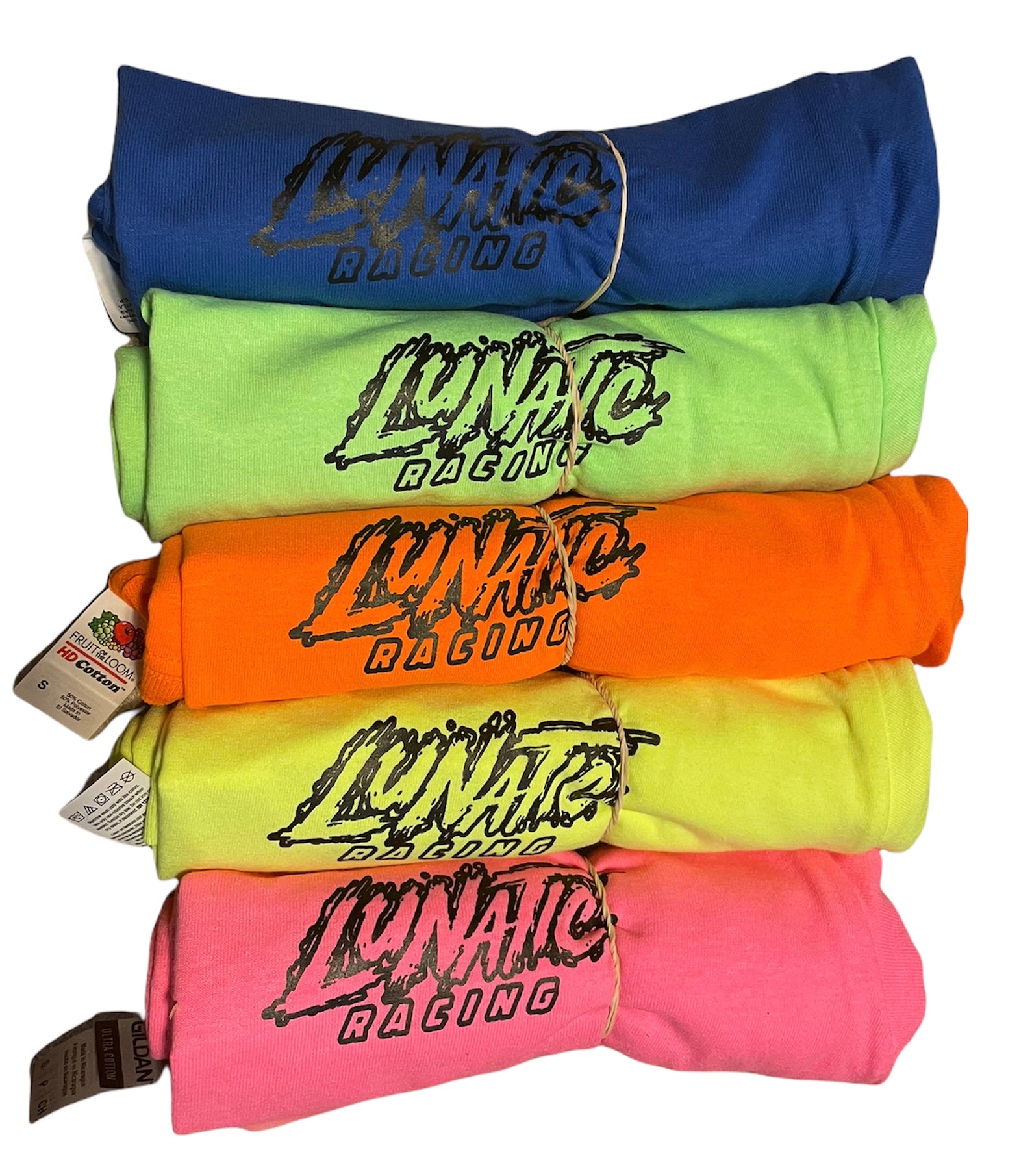 Lunatic Racing Youth T-Shirt - Neon Slogan Print – Lunatic Racing Team, image size:1589x1810